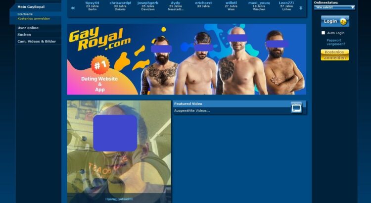 Startseite von Gayroyal